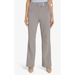 Calvin Klein Womens Whitney Pant in Check Print Wide-Leg size 2 High Waist